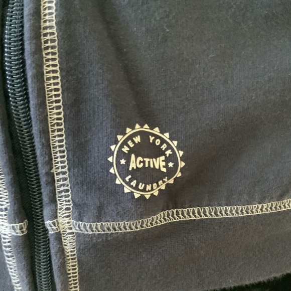 N.Y.L New York Laundry Two Tone Blue Zip Hoodie L - Picture 6 of 8